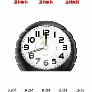 AMIR 目覚まし時計 置き時計 アナログ 大音量 ベル音 アラーム バックライト付き 連続秒針 スヌーズ機能 置き掛け兼用 小型 バッテリー 