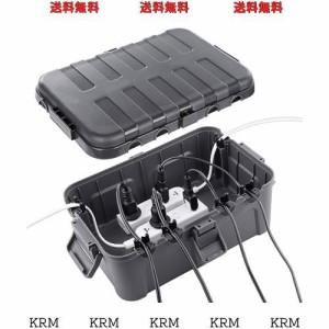 RESTMO コンセントボックス 屋外 電源 防水 ボックス IP54 雨よけ 耐候性 ガーデンライト、タイマー、コンセントプラグに最適 グレー