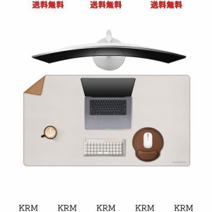 MAIDERN コルク＆レザーデスクパッド 100 x 60cm XXLデスクマット、フルデスクマウスパッド、両面デスクパッド、ゲームホームオフィス用