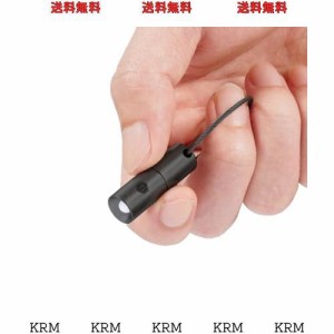 KeyUnity KF00BK ミニライト キーホルダー 小型懐中電灯 キーホルダーライト 超小型LED 防水 チタン合金製 超軽量 3個のボタン型電池対応