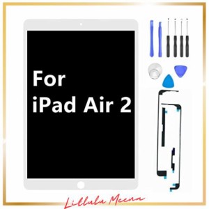 Apple iPad 6 / Air2 修理用 液晶パネル ディスプレイスクリーン Kayyoo タッチパネル 修理パーツ 修理工具付き (iPad 6 / Air2ホワイト)