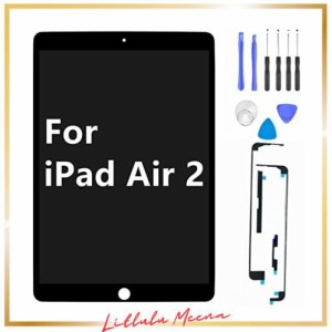 Kayyoo Apple iPad Air 2 適用 液晶パネル フロントパネル 9.7 インチ A1566 A1567 A1547 ディスプレイスクリーン タッチパネル 修理パー