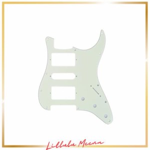 Musiclily Pro 11穴 HSH STタイプピックガード USA/メキシコストラトエレキギター用、アイボリー3P