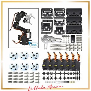 DiyStudio 6自由度ロボットアームDIYキットアルミメカニカルアームジョーArduinor MG995サーボドライブバルク（結合する必要があります）