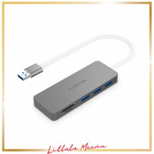 LENTION USB 3.0 ハブ Super Speed Micro SD/SDカードリーダー UHS-I対応 (最大転送速度95MB/s) 3ポート USBハブ マイクロsd MacBook Air