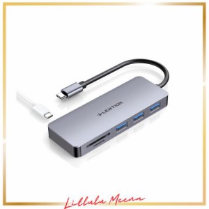 LENTION 6in1 USB Type-C ハブ PD充電 60W USB 3.0 ×3 Micro SD/SDカードリーダー UHS-I対応 CB-C16s 交換アダプター MacBook Pro Air、