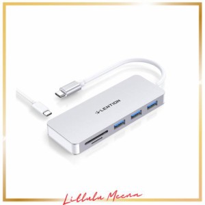 LENTION 6in1 USB Type-C ハブ PD充電 60W USB 3.0 ×3 Micro SD/SDカードリーダー UHS-I対応 CB-C16s 交換アダプター MacMacBook Pro Ai