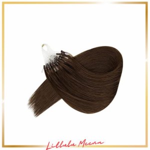 ALISY 人毛 ring loop hair チップエクステ レミーエクステ カラー ウィッグ エクステンション 50本 (16inch, 4#)