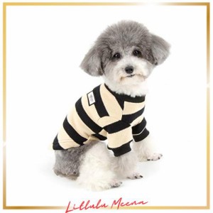 ZUNEA 犬服 秋冬 ニット セーター 小型犬 おしゃれ かわいい ストライプ コート ジャケット 暖かい 防寒 綿服 冬服 あたたかい tシャツ 