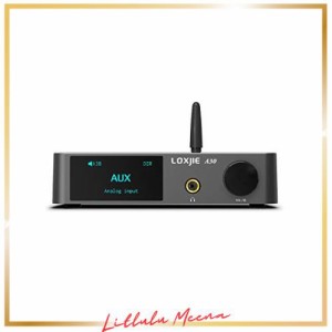 LOXJIE A30 パワーアンプ HI-FI ステレオ デジタルアンプ DAC ヘッドホンアンプ 一体「MA12070」アンプIC搭載/EQ・高低音調節可能/Blueto