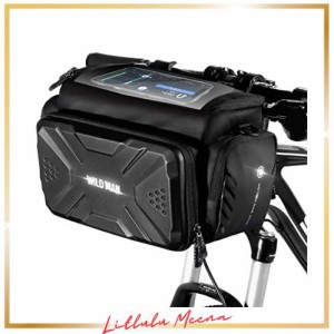 WILD MAN 4L 防雨自転車ハンドルバー収納バッグ タッチスクリーン付き MTBマウンテンロードバイク折りたたみ自転車スクーターに使用 (GS6