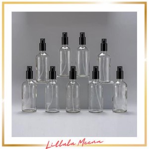 Yizhao 遮光スプレーボトル 100ML透明、ガラス霧吹き、遮光瓶 蓄圧式のスプレーボトル（硝子瓶・アトマイザー）、 詰替ボトル 為 小分け