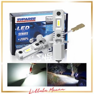 SUPAREE h3 led フォグランプ 24v 爆光 h3 led 24v ホワイト ショート h3 led バルブ 6500K 1200lm 12V/24V車検対応 CSPチップ搭載 両面