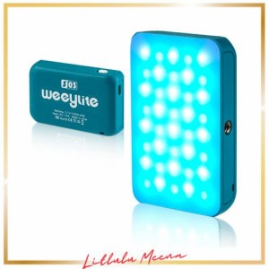 LED RGB カメラライト 照明 撮影用 物撮り 自撮り ビデオライト スマホ制御 Weeylite S03 1000mAh 2800k-6800k 充電式 カメラled 定常光