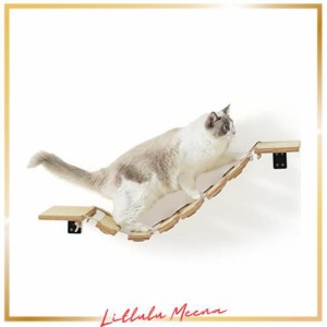 FUKUMARU キャットステップ 吊り橋 キャットウォーク DIY 木製 遊び場 猫 猫用 棚 32.5cm