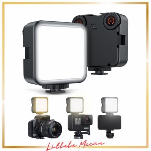 【革新モデル】 LEDビデオライト 撮影ライト カメラライト 無段階調光調色 360度回転 小型 3000K-6000K CRI95+ 補助照明 撮影用ライト Ty