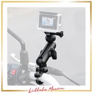 カメラマウントホルダー 360°回転 角度調整 ハンドルバー 1/4スレッドのカメラマウント付き カメラホルダー 自転車・バイク・オートバイ
