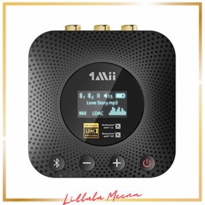 1Mii Bluetooth レシーバー LDAC ＆ APTX HD ＆ APTX LL 低遅延 AAC オーディオ 対応、 ブルートゥース 受信機 3.5mm イヤホンジャック A
