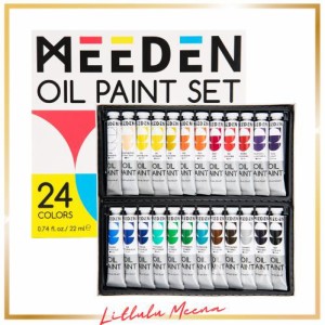 MEEDEN 油絵セット 24色×22ml/0.2オンスチューブ 非毒性 油性 キャンバスペインティング 濃厚顔料 画材 画材 アーティスト 子供 初心者 