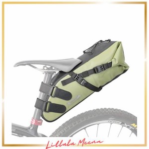 Rhinowalk 自転車サドルバッグ 大容量 10L 防水 PVC加工 自転車用 サイクリングバッグ ロードバイク サドルバック グリーン