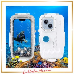 PULUZ 40mワンウェイバルブダイビングケース iPhone 15 Pro/14/14 Pro/13/13 Pro/12/12 Pro用 防水ケース 360度全面保護防塵 耐衝撃 防水