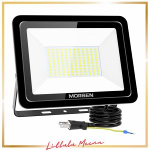 MORSEN led投光器 100W 4セット投光器 13000LM 極薄型 投光器屋外 100v 灯光器 作業灯 外灯 工事用ライト ledライト 屋外用 野外 防水 看