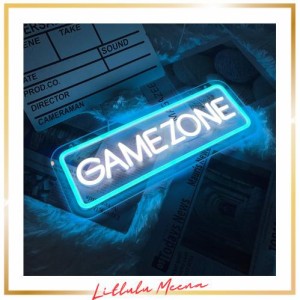 GAME ZONEネオンサイン ゲーマーネオンライト ゲームゾーンLEDネオンサイン ゲームルームの装飾 パブ 友達 子供ヘのギフト…