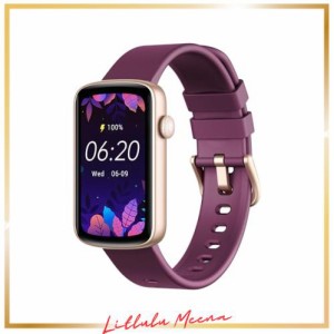 SHANG WING スマートウォッチ レディース リストバンド 型 腕時計 iPhone/Android対応 Smart Watch 着信通知 24時間 睡眠測定 女子生理サ