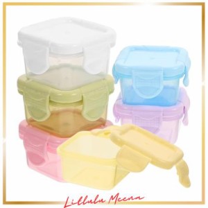 NUOLUX フルーツケース お弁当 調味料、ソース保存 お弁当箱 容量60ml 小さい 保存容器 食品 密閉 調味料 フードコンテナ 正方形 6.5cm*6