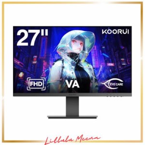 KOORUI モニター 27インチモニター ディスプレイ PCモニター フルHD 75Hz VAパネル非光沢 sRGB99% フレームレス/フリッカーフリー/ブルー