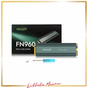 Fikwot FN960 SSD 2TB PCIe Gen4 x4 NVMe 1.4 M.2 2280 R:4800MB/s W:4200MB/s 3D TLC NANDフラッシュ 内蔵SSD ヒートシンク付き PS5動作