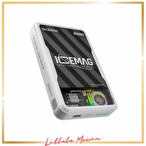 SHARGE ICEMAG Magsafe モバイル バッテリー マグネット式ワイヤレス充電対応 10000mAh コンパクト モバイルバッテリー マグネット式/ワ