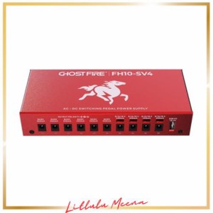 GHOSTFIRE エフェクター 電源 10チャネル DC 9V / 12V / 18V ギターエフェクター ケーブル USBポート付き 低ノイズ エフェクター電源 (FH