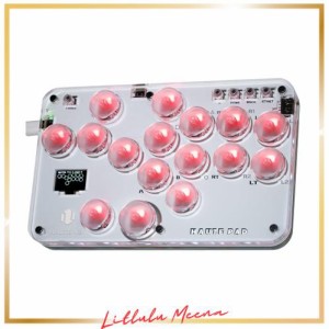 レバーレスアーケードコントローラー 超薄型 ロープロオールボタンアケコン for PC/Switch/PS4 PS3 RGB LEDライトDIY ホットスワップ対応