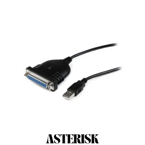StarTech.com USB - パラレル(D-Sub 25ピン) プリンタ変換ケーブル 1.8m USB A - DB25(IEEE1284準拠) オス/メス ICUSB1284D25