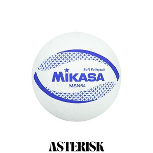 ミカサ(MIKASA) カラーソフトバレーボール 円周64cm 小学生1~4年生用(ホワイト) MSN64-W