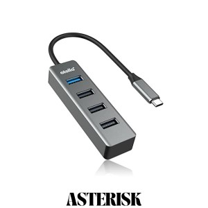 atolla USB C ハブ 4ポートUSB ハブ Type-C USB3.2 Gen1+USB 2.0拡張 USB C Hub バスパワー｜スリム設計 高速データ転送｜タイプC 変換ア