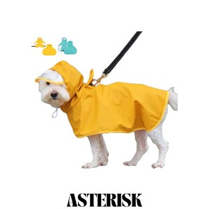 犬用レインコート 梅雨対策 防風 防水ペット用品 雨具 小型犬 中型犬 大型犬ペットレインコート透明なつば付き犬の 洋服 (6XL,イエロー)