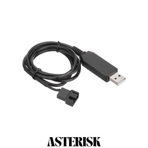 AINEX ファン用USB電源変換ケーブル 12V昇圧タイプ CA-USB12VA