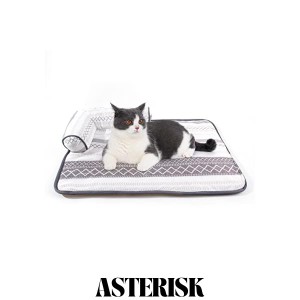 Peto-Raifu ペットマット 猫 犬用 枕付きマット 接触冷感 ペットベッド ペットシーツ ペット敷きパッド ペットごろ寝マット ソフトクール
