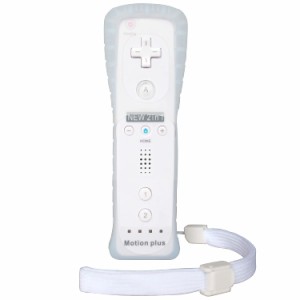 OSTENT 2in1 リモートコントローラー モーションプラス内蔵 任天堂 Wii コンソール ゲームに対応 (White)