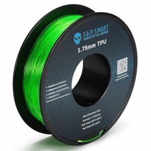 SainSmart 3Dプリンター TPUフィラメント 緑 95A 1.75mm径 寸法精度+/-0.05mm 柔軟性も耐久性も優れる新型素材 弾性樹脂 0.8KG