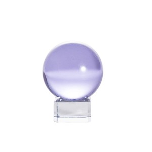 多色透明 水晶玉 40mm クリスタルボール 装飾品 (紫色)