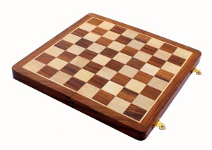 初期のブラックフライ、クリスマスセール-36 cm X 36 cm折りたたみ式木製チェスボードゲームセット（ピースなし）-適切な木製チェスピー