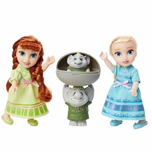 ディズニー アナと雪の女王 プチ アナ＆エルサ人形 サプライズトロールズギフトセット 各人形は高さ約6インチ - トロールの友達が2人入り