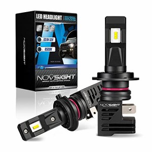 NOVSIGHT H7 55W 12000LM 無極性 LEDヘッドライト 新車検対応 高輝度 6500K DC9-32V 360°発光 2個セット