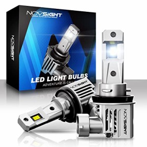 NOVSIGHT H11 LEDヘッドライト H8/H9/H16 新車検対応 一体型 ledバルブ 車/バイク用 DC9-32V 高輝度 15000LM 6500K ホワイト 無極性 切れ