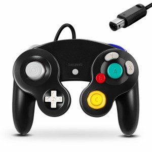 FIOTOK ゲームキューブコントローラー クラシック 有線コントローラー Wii Nintendo Gamecube用 (ブラック)