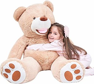 IKASA ぬいぐるみ 特大 くま テディベア 可愛い熊 動物 大きい くまぬいぐるみ 熊縫い包み クマ 抱き枕 お祝い ふわふわ お人形 女の子 