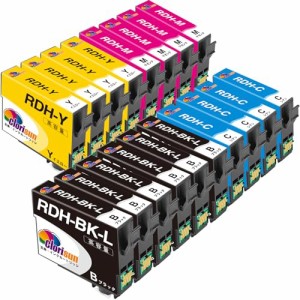 エプソン用 RDH 互換インク カートリッジ RDH-4CL RDH 4色セット×4パック + RDH-BK-L ×2（計18個入り）Epson リコーダー 互換インク IC